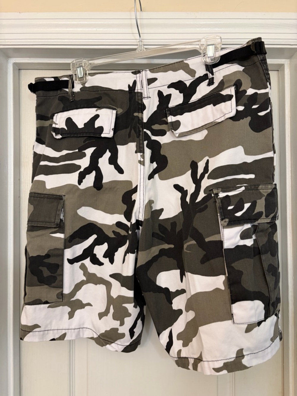 Rothco BDU Camo Cargo Shorts Mens Large White Gray Camouflage Military Tactical - Picture 4 of 13